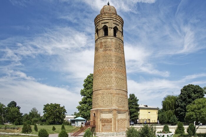 Minarett von Ösgön in Kirgistan