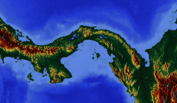 Topografische Karte von Panama