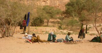 Klima in Algerien Tuareg in der Wüste von Algerien: Das Klima ist heiß