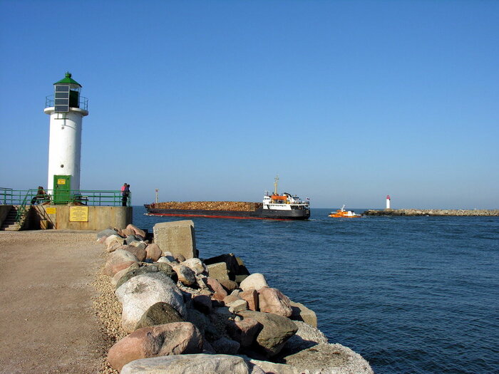 Hafenausfahrt in Ventspils
