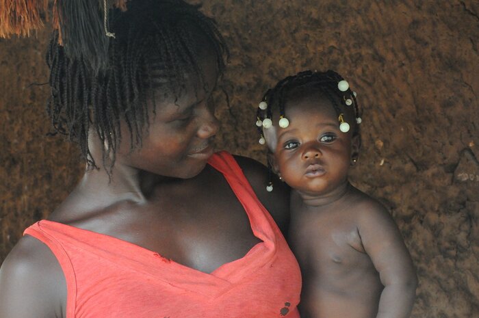Mutter und Kind aus Guinea-Bissau