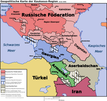 Karte Kaukasus mit Armenien