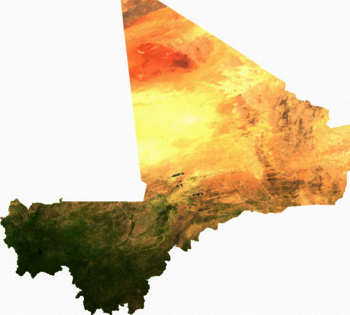 Satellitenbild von Mali