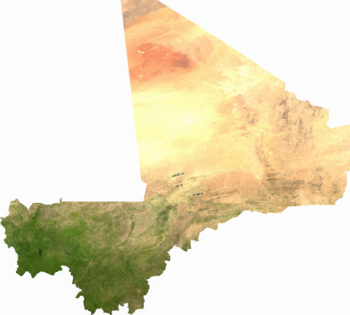 Satellitenbild von Mali