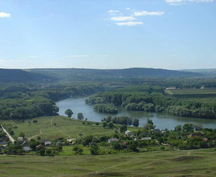 Moldawische Landschaft am Dnister