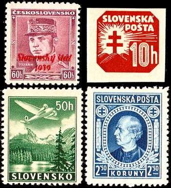 Slowakische Briefmarken, 1939–1945