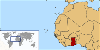 Ghana Karte Lage