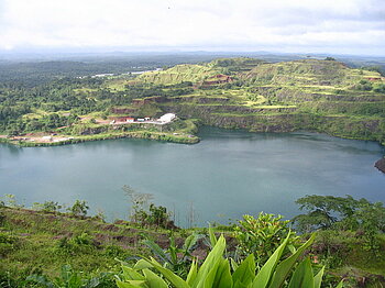 Eisenerzabbaustätte in Liberia