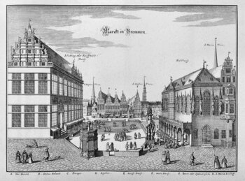 Markt in Bremen, Ansicht von 1653