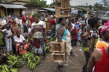 Markt in Ghana