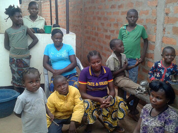 Familie in der Zentralafrikanischen Republik