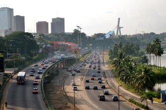Boulevard De Gaulle in Abidjan