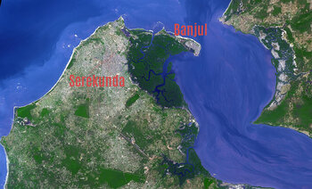 Banjul in Gambia Wo liegt Banjul