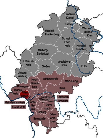 Wiesbaden, Karte, Lage
