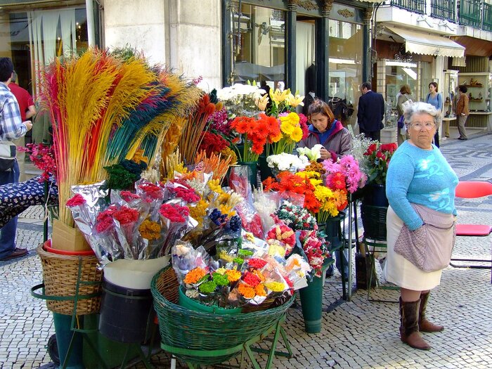 Blumenstand in Portugal