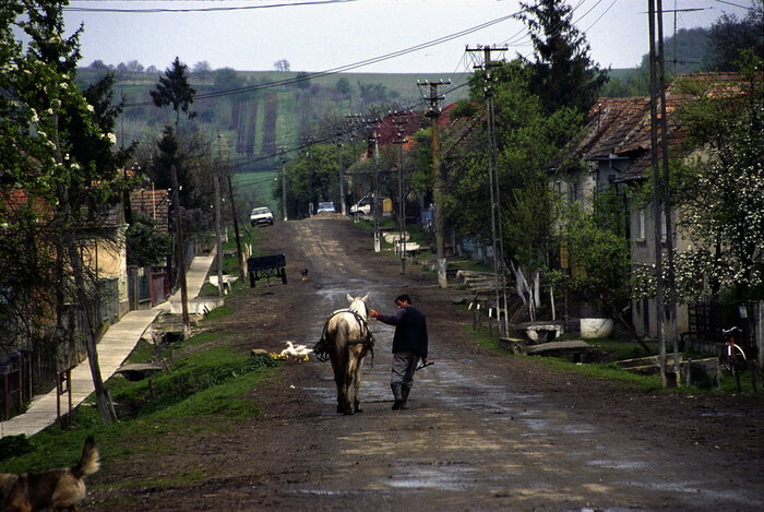 Dorfstraße in Rumänien