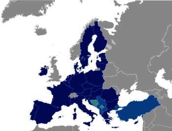 Europäische Union Karte Beitrittskandidaten