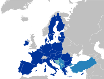 Europäische Union Karte Beitrittskandidaten