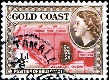 Briefmarke der Kolonie Goldküste von 1953