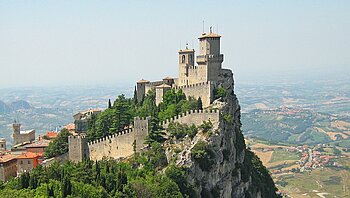 Burg in der Republik San Marino