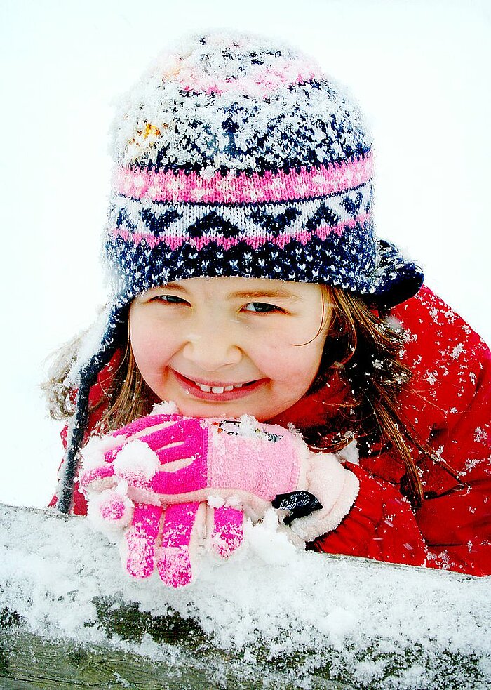 Mädchen im kanadischen Winter