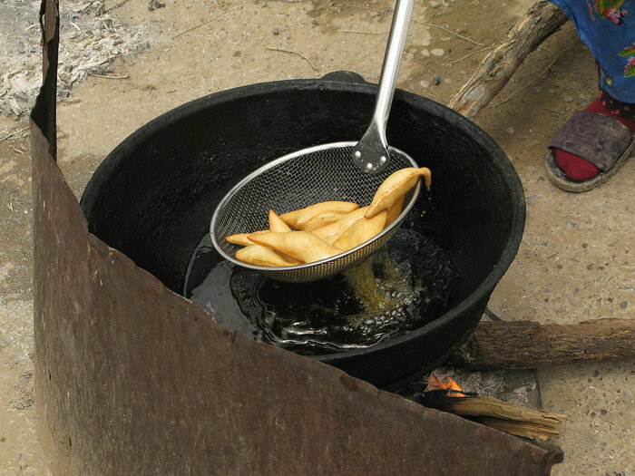 Frittiertes Brot in Erbent in Turkmenistan