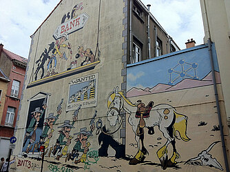 Graffiti, Lucky Luke, Belgien