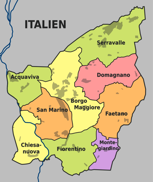 Politische Gliederung von San Marino