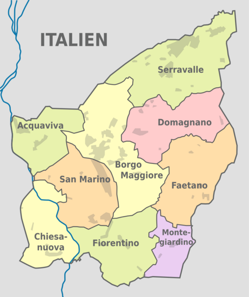 Politische Gliederung von San Marino