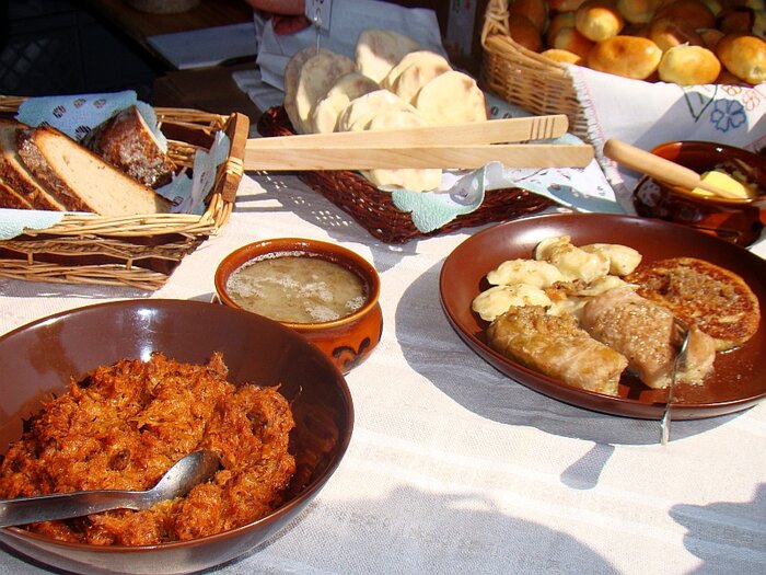 Speisen auf einem polnischen Jahrmarkt