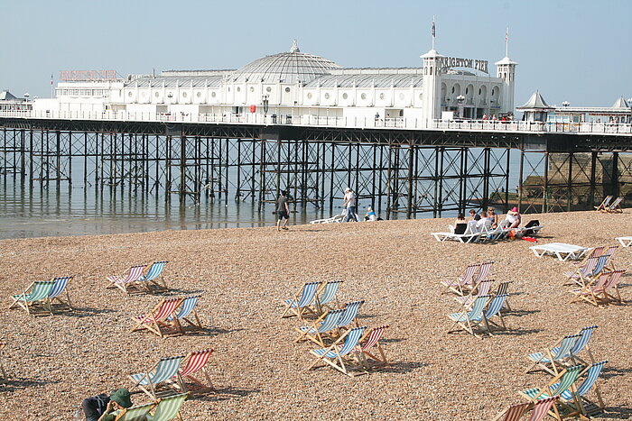 Strand und Pier in Brighton