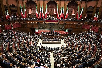 Italieniche Abgeordnetenkammer (Camera dei deputati) im Palazzo Montecitorio