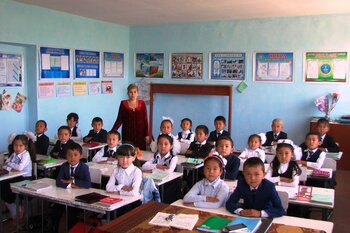 Schulklasse in Tadschikistan