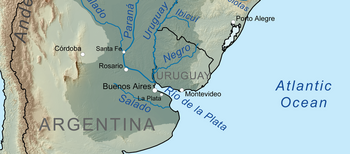 Lage von Buenos Aires am Rio de la Plata