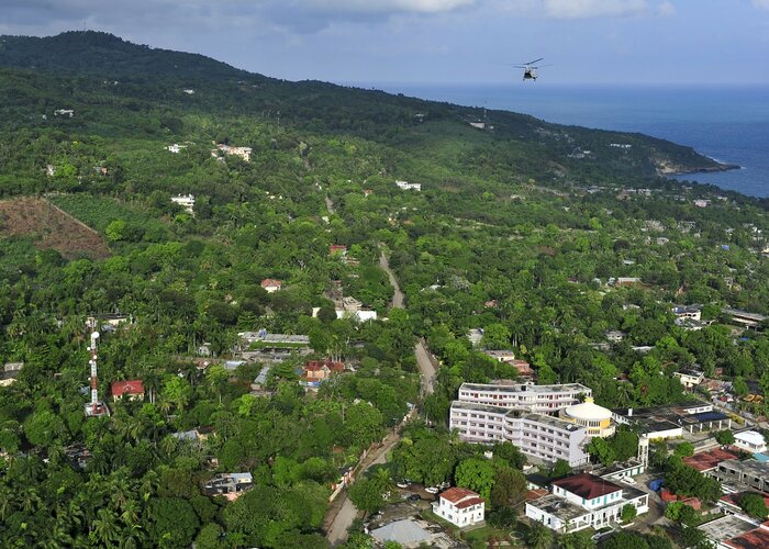 Blick auf Landschaft bei Port-au-Prince