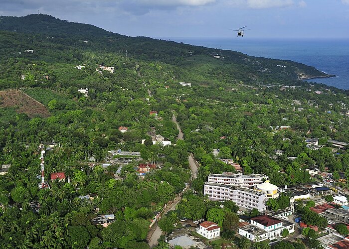 Blick auf Landschaft bei Port-au-Prince