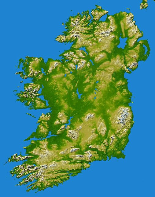 Topografische Karte Irland