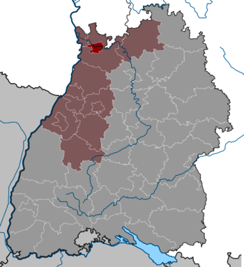 Lage Heidelberg, Karte