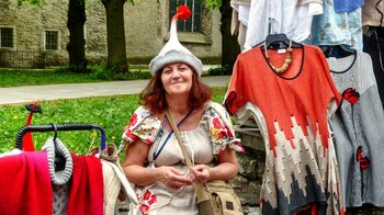 Einwohner in Estland: Marktfrau in Tallinn