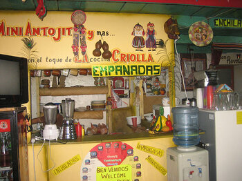 Verkaufsstand für Empanadas in Guatemala
