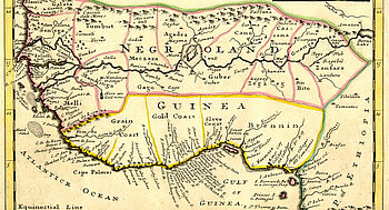 Historsche Karte von Westafrika von 1729
