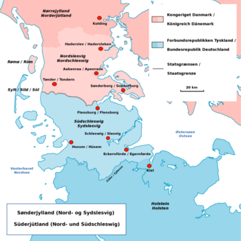 Teilung Schleswigs Karte