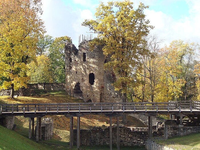 Ruine der Ordensburg von Cesis