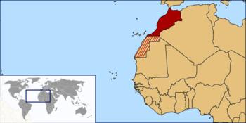 Marokko Karte Lage