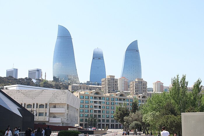 Flammentürme in Baku