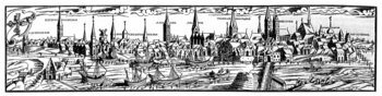 Ansicht von Bremen im 16. Jahrhundert