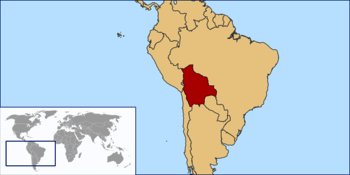 Bolivien auf der Karte