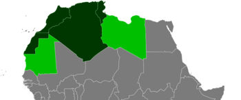 Karte der Maghreb-Staaten