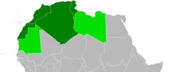 Karte der Maghreb-Staaten