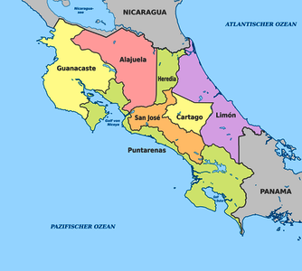 Costa Rica Provinzen